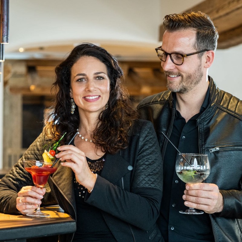 Drinks at the hotel bar