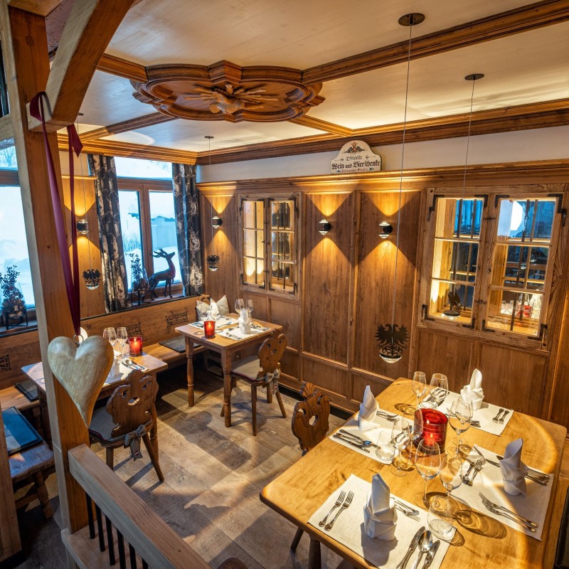 À la carte restaurant in the Zehnerkar ski resort