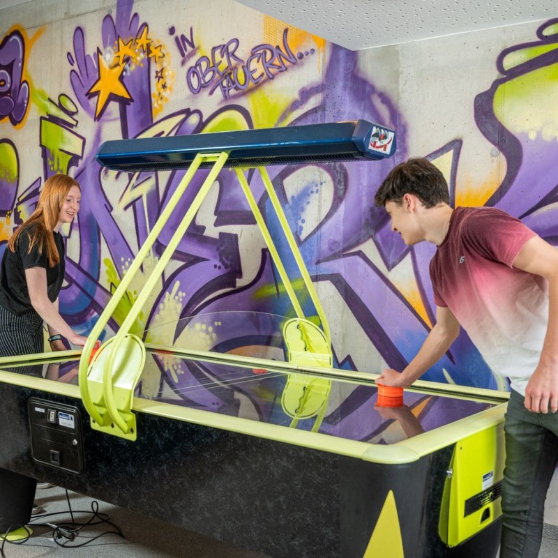 Air hockey table in the youth room at Hotel Obertauern