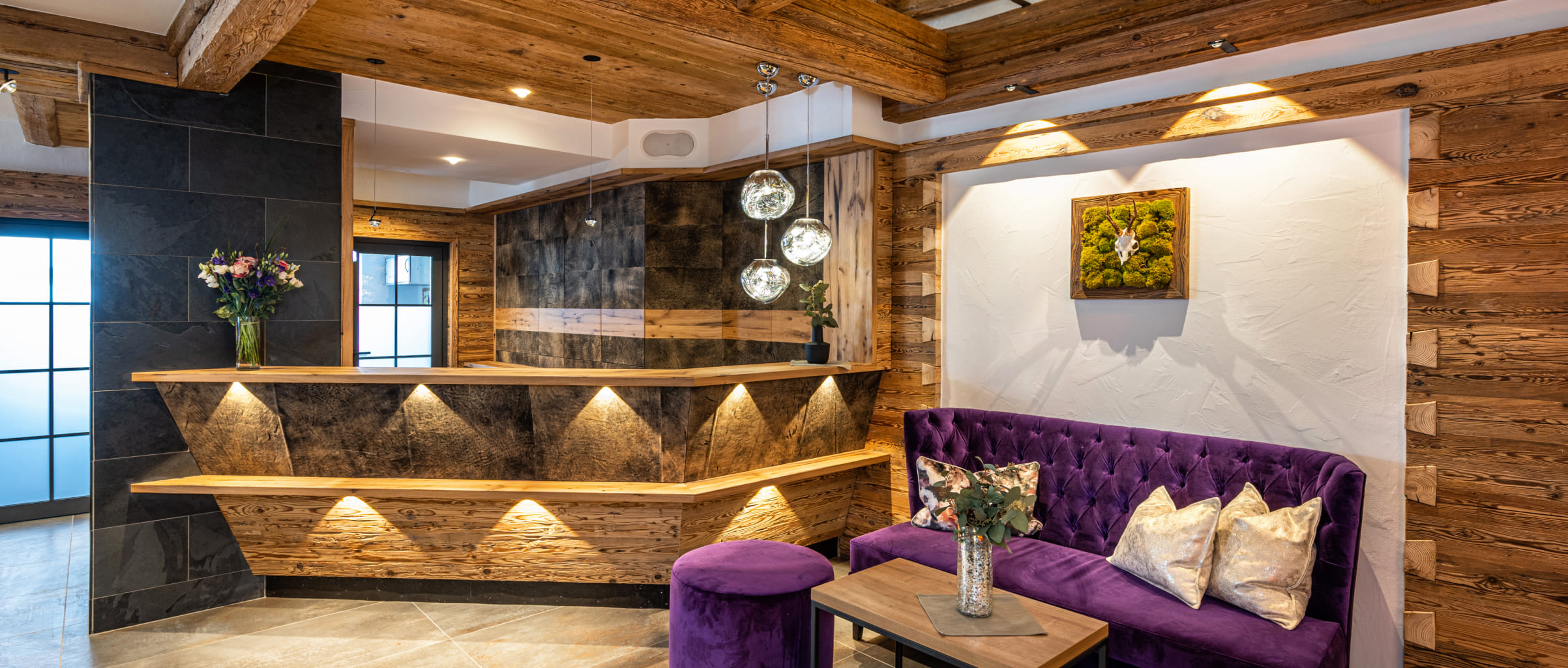 Rezeption Hotel Zehnerkar Obertauern