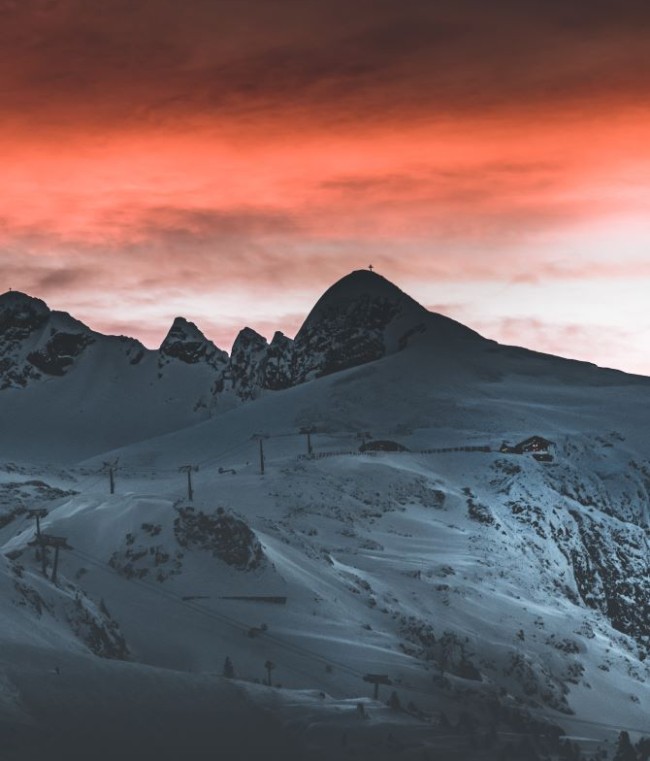 Abendaufnahme der Berge in Obertauern © Tourismusverband Obertauern